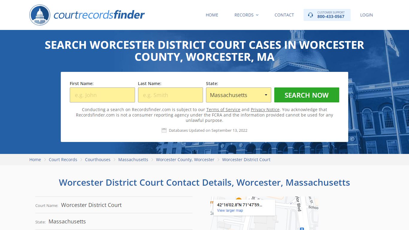 Worcester District Court Case Search - RecordsFinder